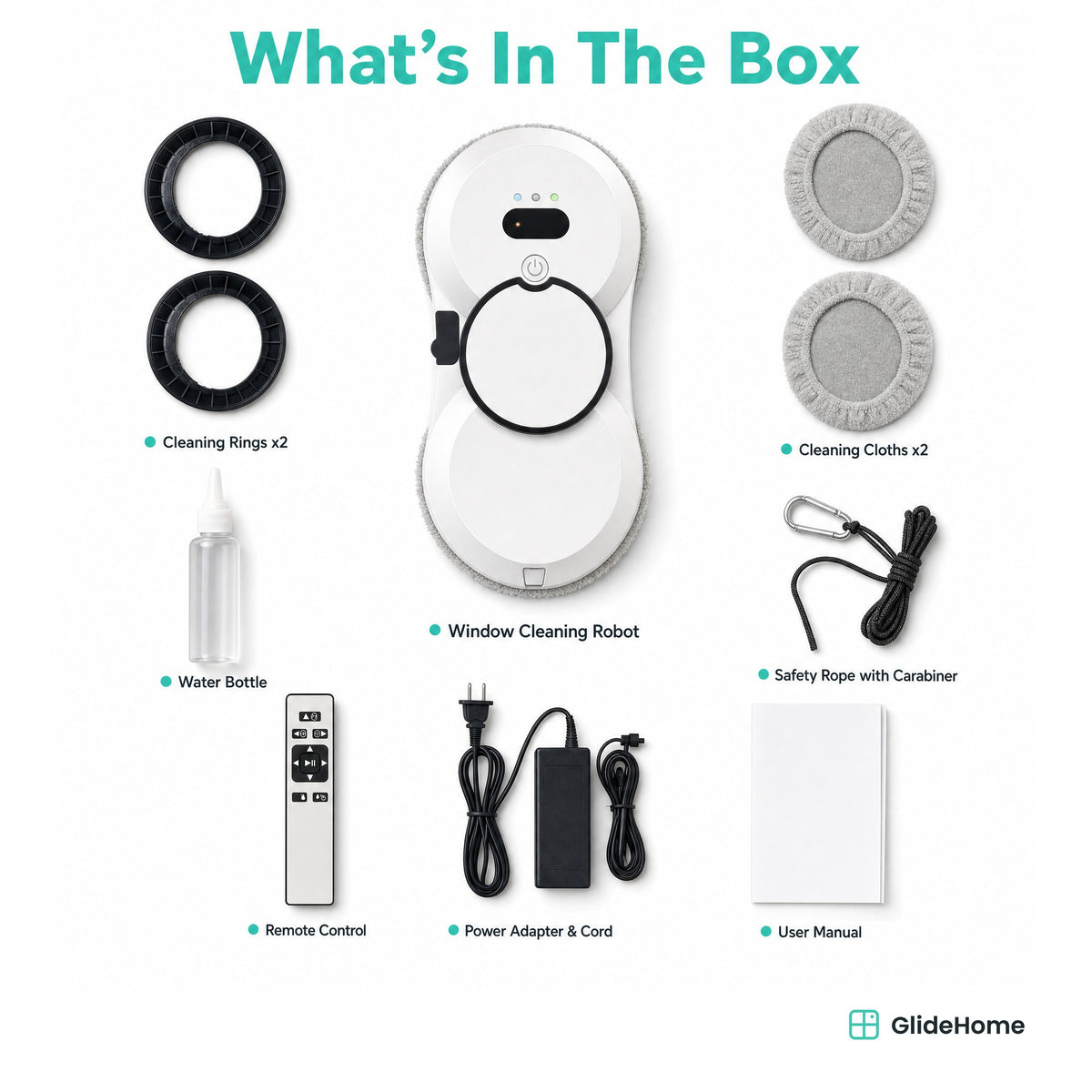 Ring-Mop Window Cleaning Robot - what's in the box