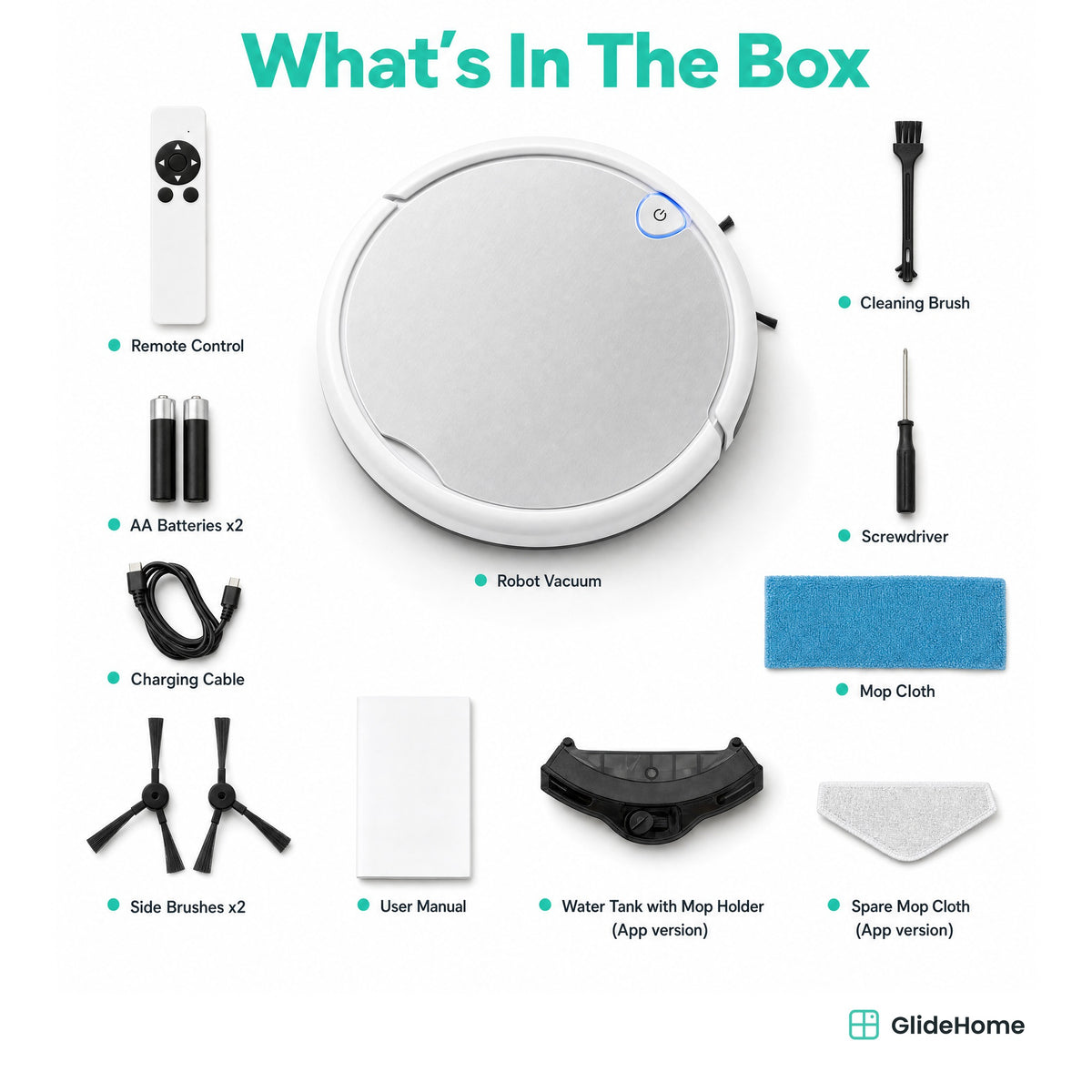 Robot Vacuum and Mop Pro - what's in the box