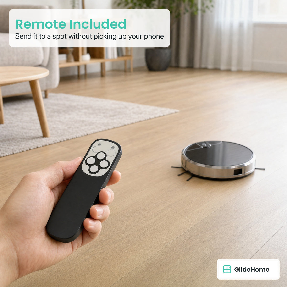Robot Vacuum and Mop with Remote and Charging Dock - Remote Included. Send it to a spot without picking up your phone