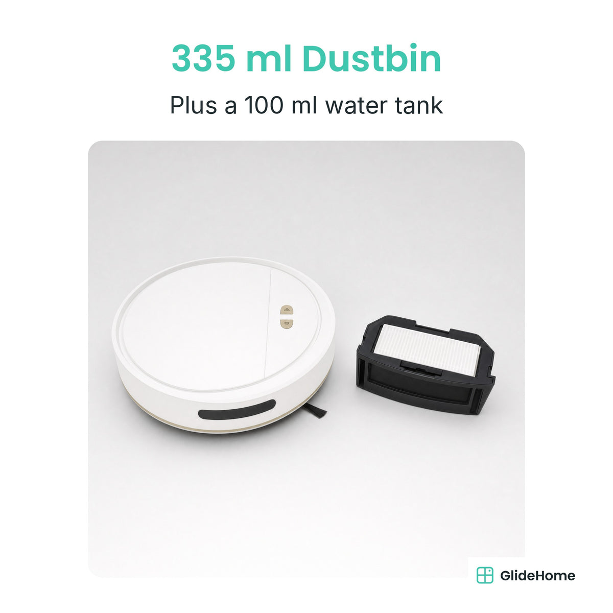 Smart Robot Vacuum and Mop - 335 ml Dustbin. Plus a 100 ml water tank
