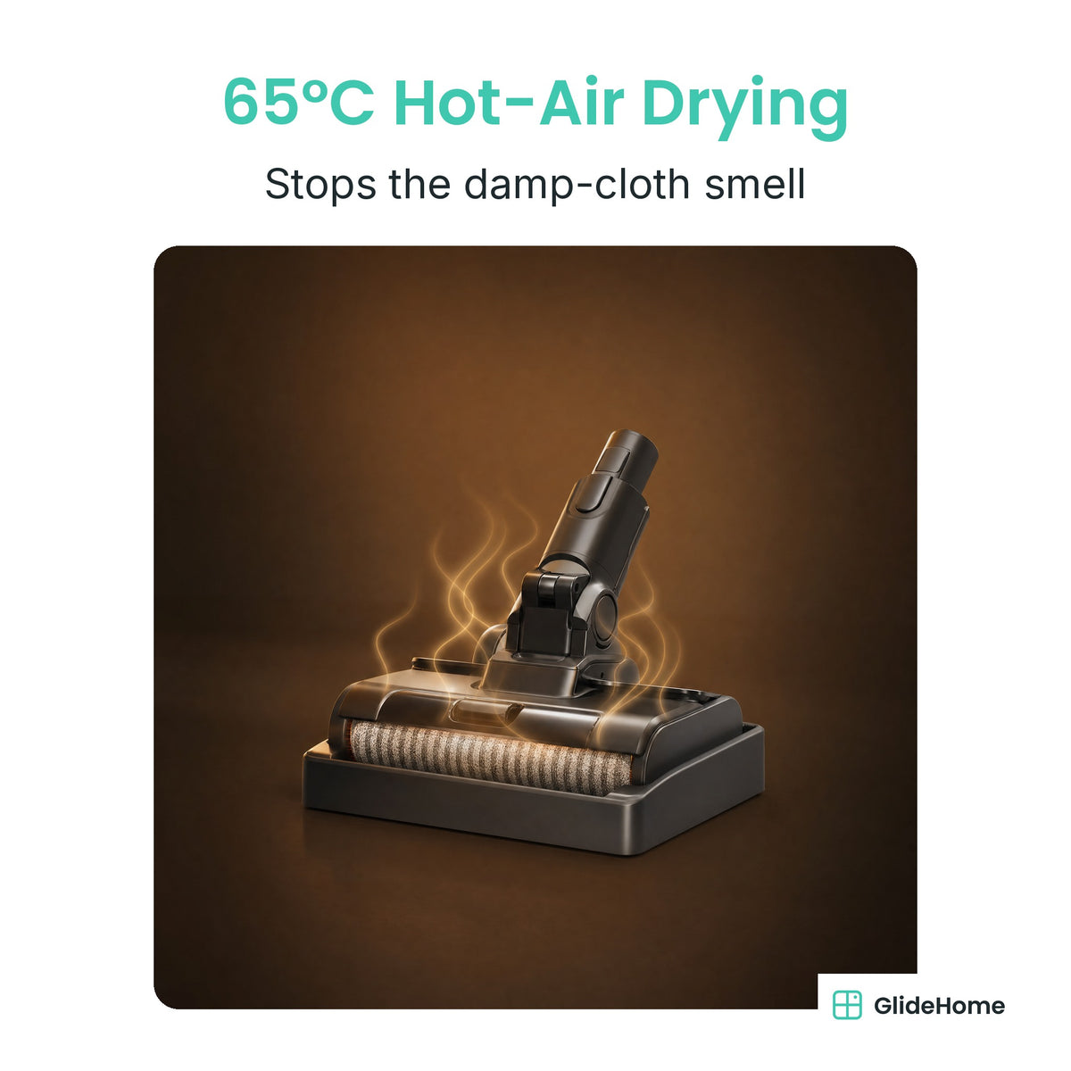 W47 Cordless Wet-Dry Floor Scrubber - 65°C Hot-Air Drying. Stops the damp-cloth smell