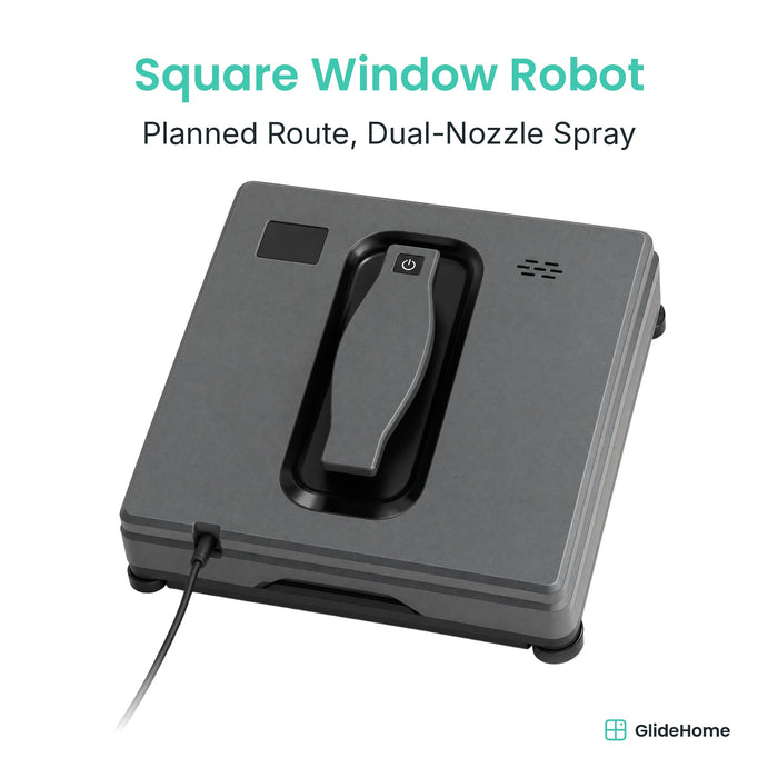 Window Cleaning Robot - Planned Route Navigation, Dual-Nozzle Spray, App & Remote, Safety Rope