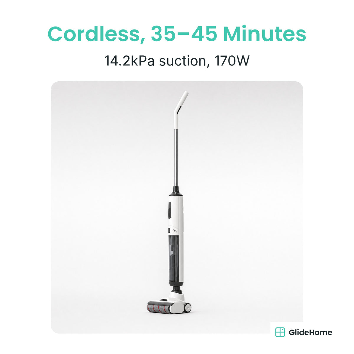 X4 Lightweight Cordless Floor Scrubber - Cordless, 35–45 Minutes. 14.2kPa suction, 170W