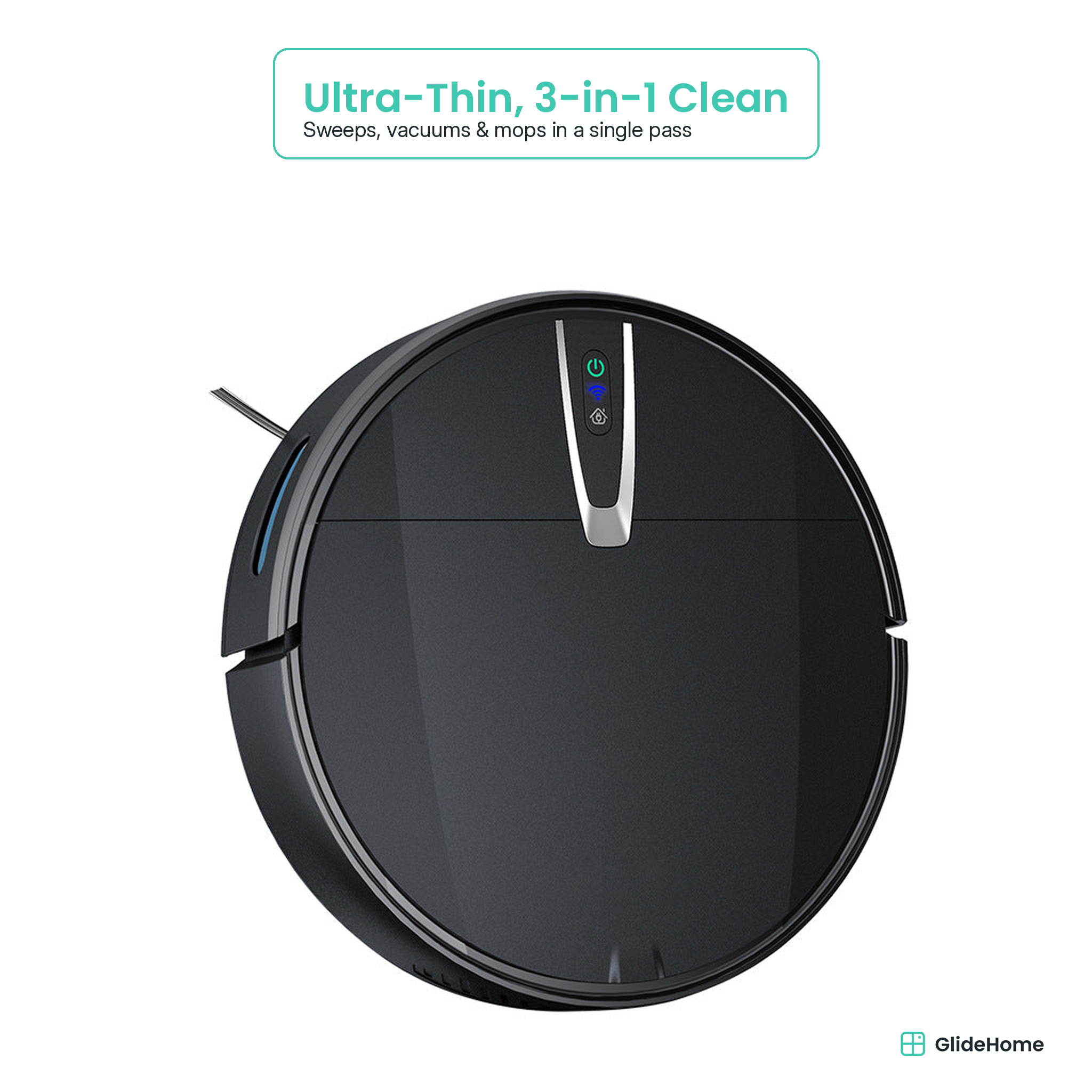 Ultra-Thin 3-in-1 Robot Vacuum and Mop - Sweep, Mop & Suction