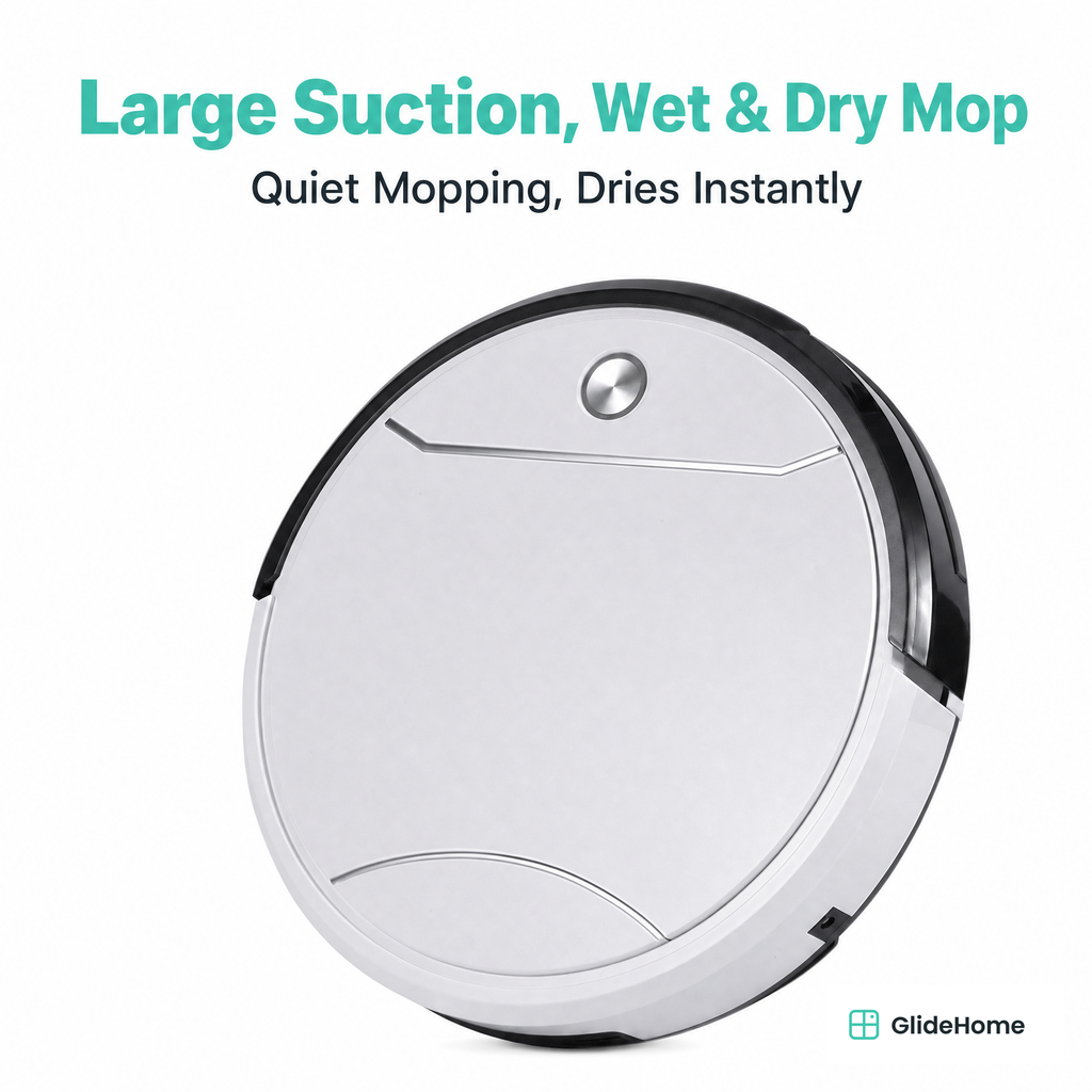 Robot Vacuum Cleaner - 3-in-1 Sweep, Mop & Suction with Remote