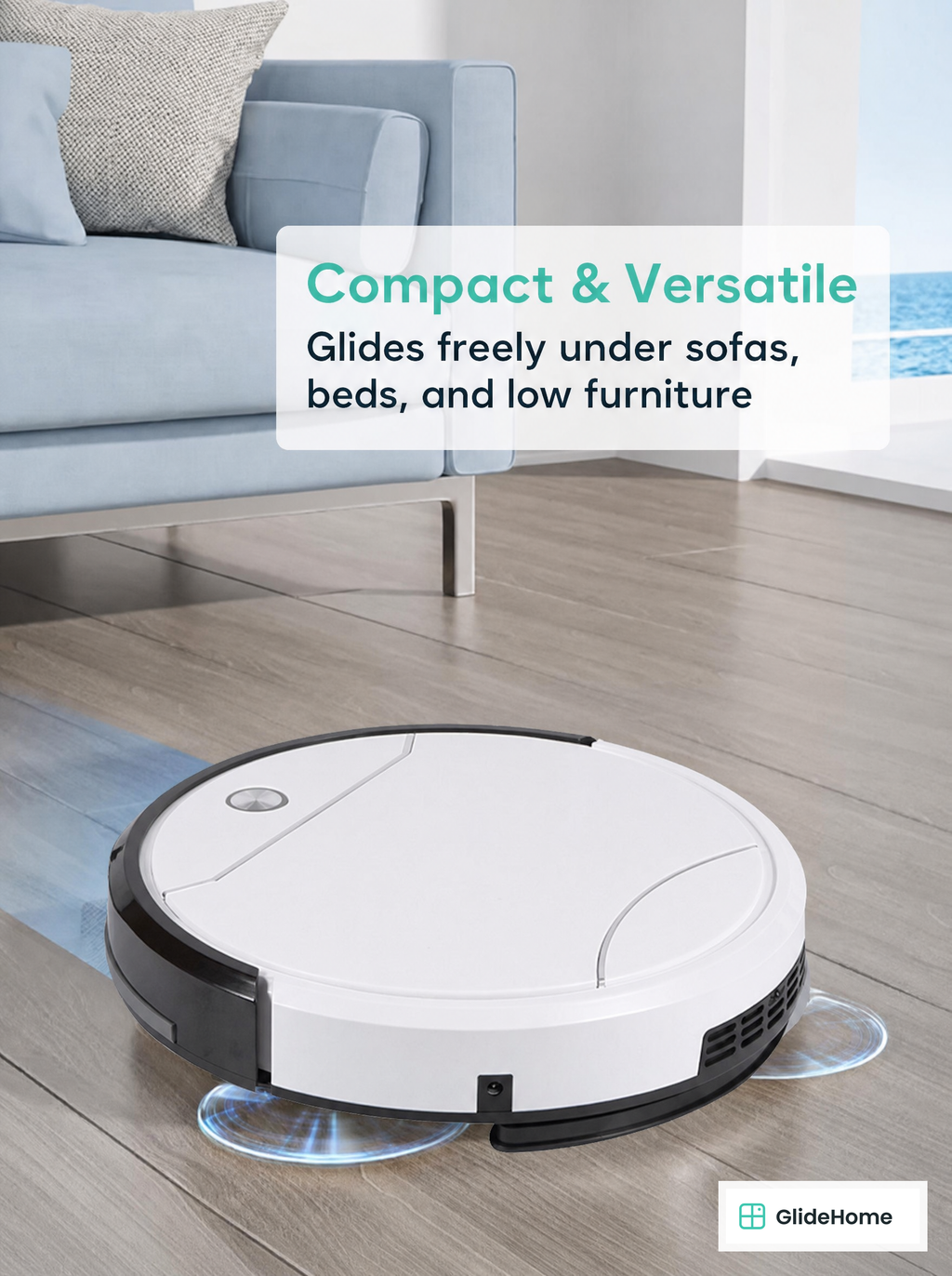 Robot Vacuum Cleaner - 3-in-1 Sweep, Mop & Suction with Remote