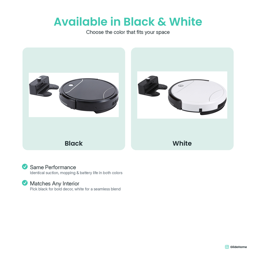 Robot Vacuum Cleaner - 3-in-1 Sweep, Mop & Suction with Remote
