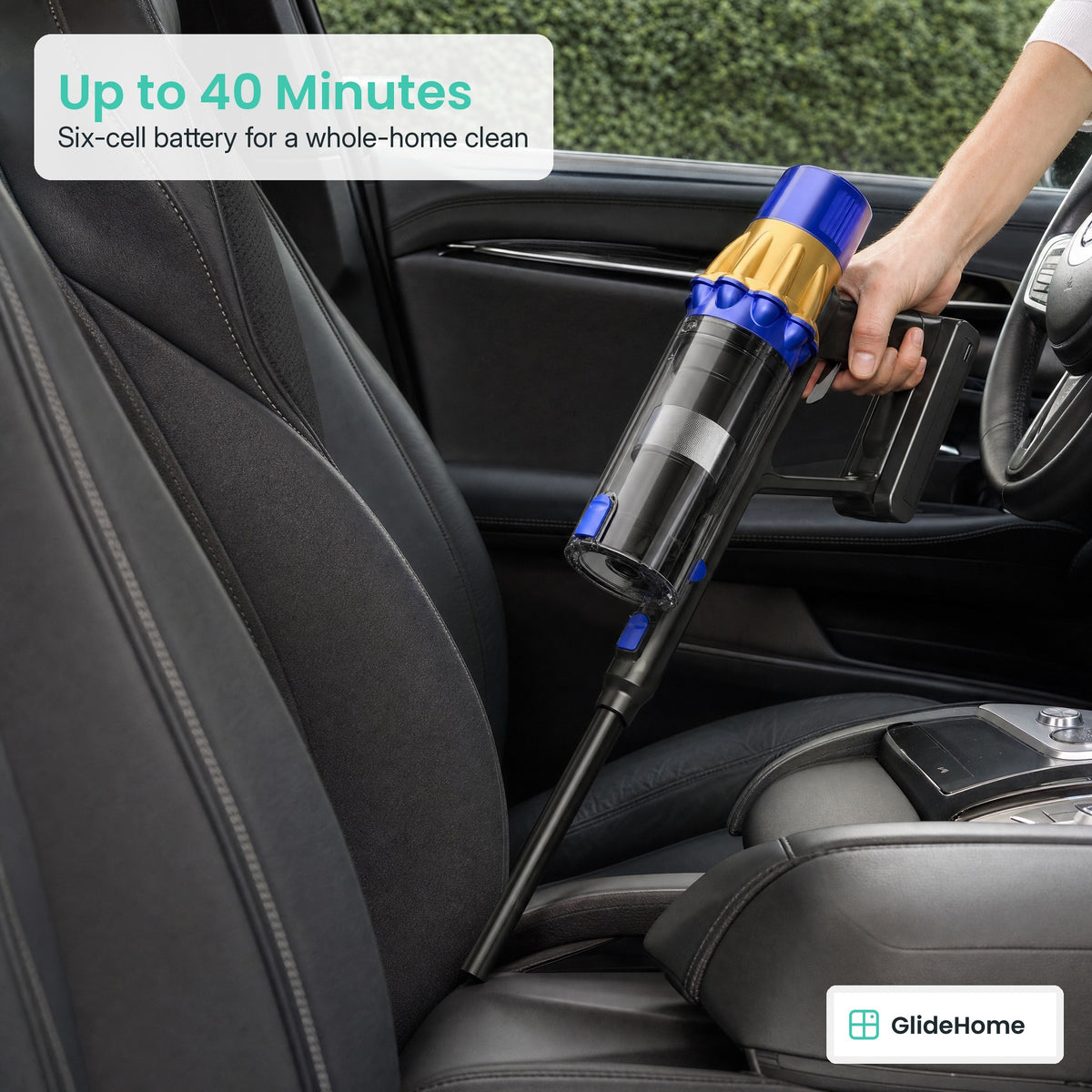 Cordless Stick Vacuum - Up to 40 Minutes. Six-cell battery for a whole-home clean