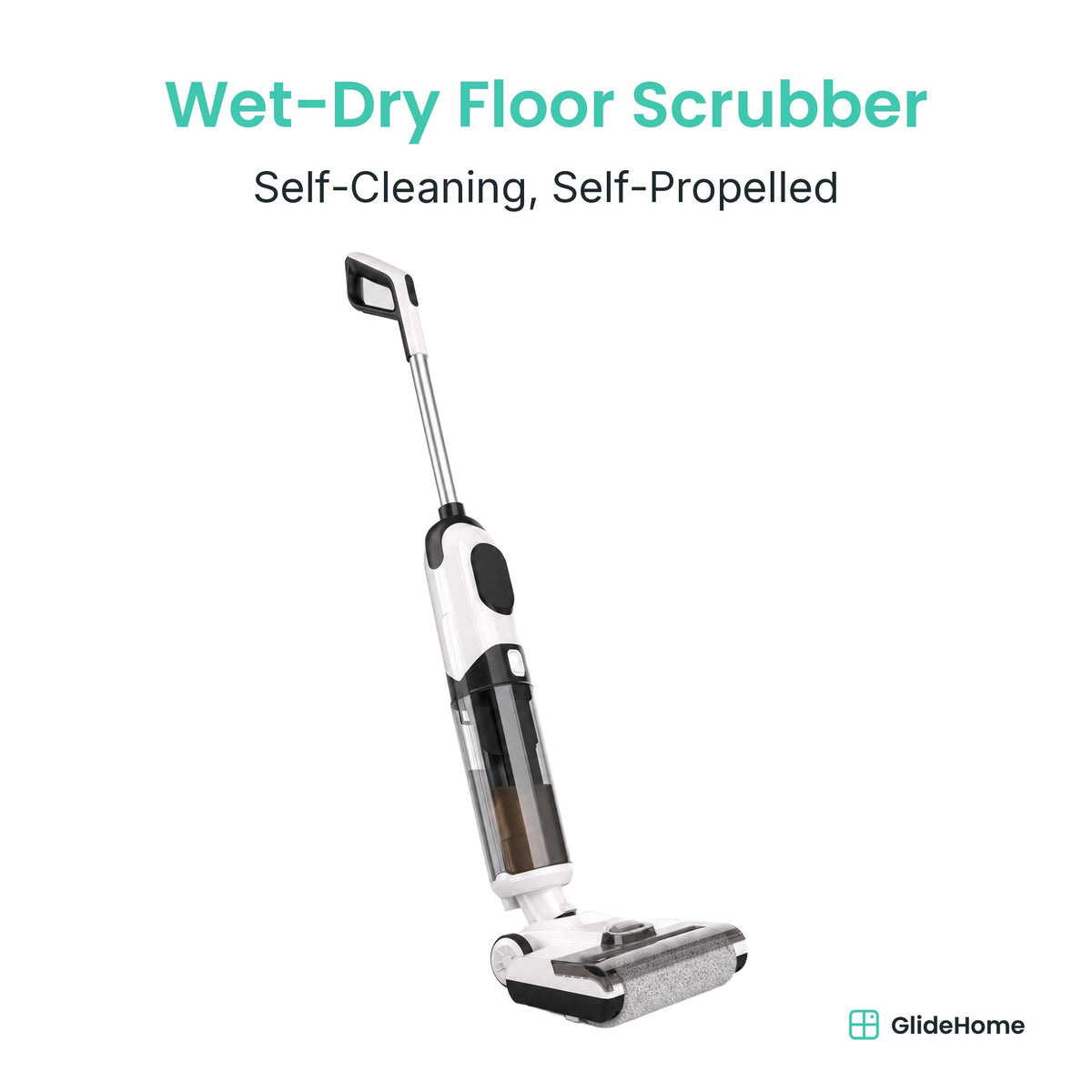 Cordless Wet-Dry Floor Scrubber - Self-Cleaning, Self-Propelled