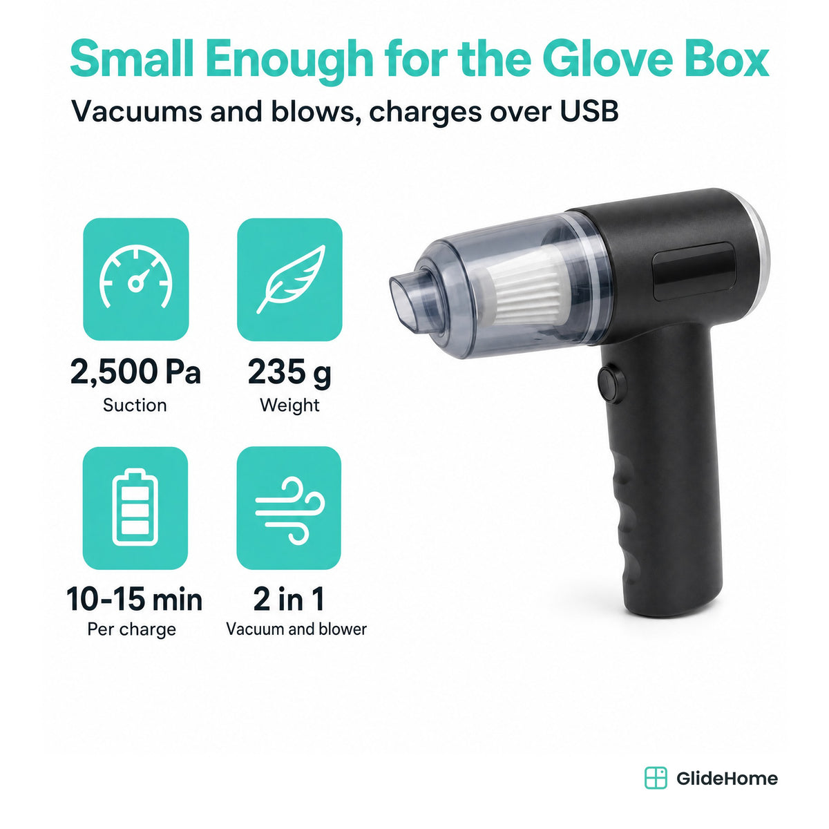 Mini Cordless Car Vacuum - specifications