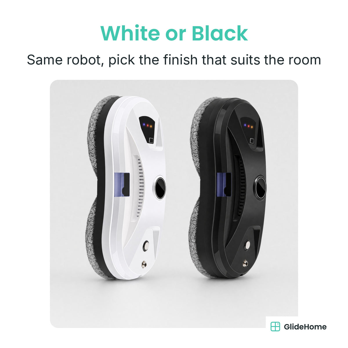 Mist Spray Window Cleaning Robot - White or Black. Same robot, pick the finish that suits the room