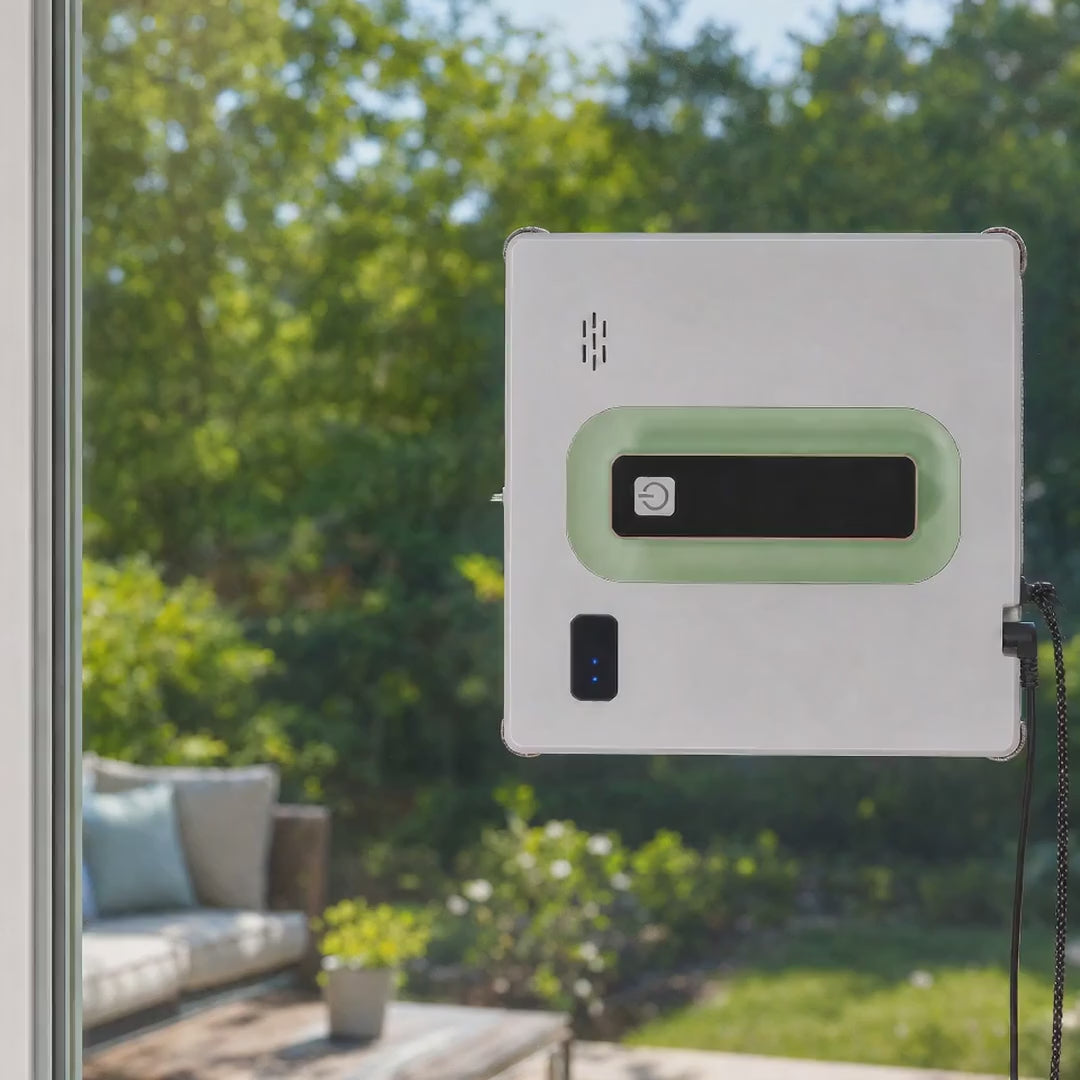 Square Frameless Window Cleaning Robot - video