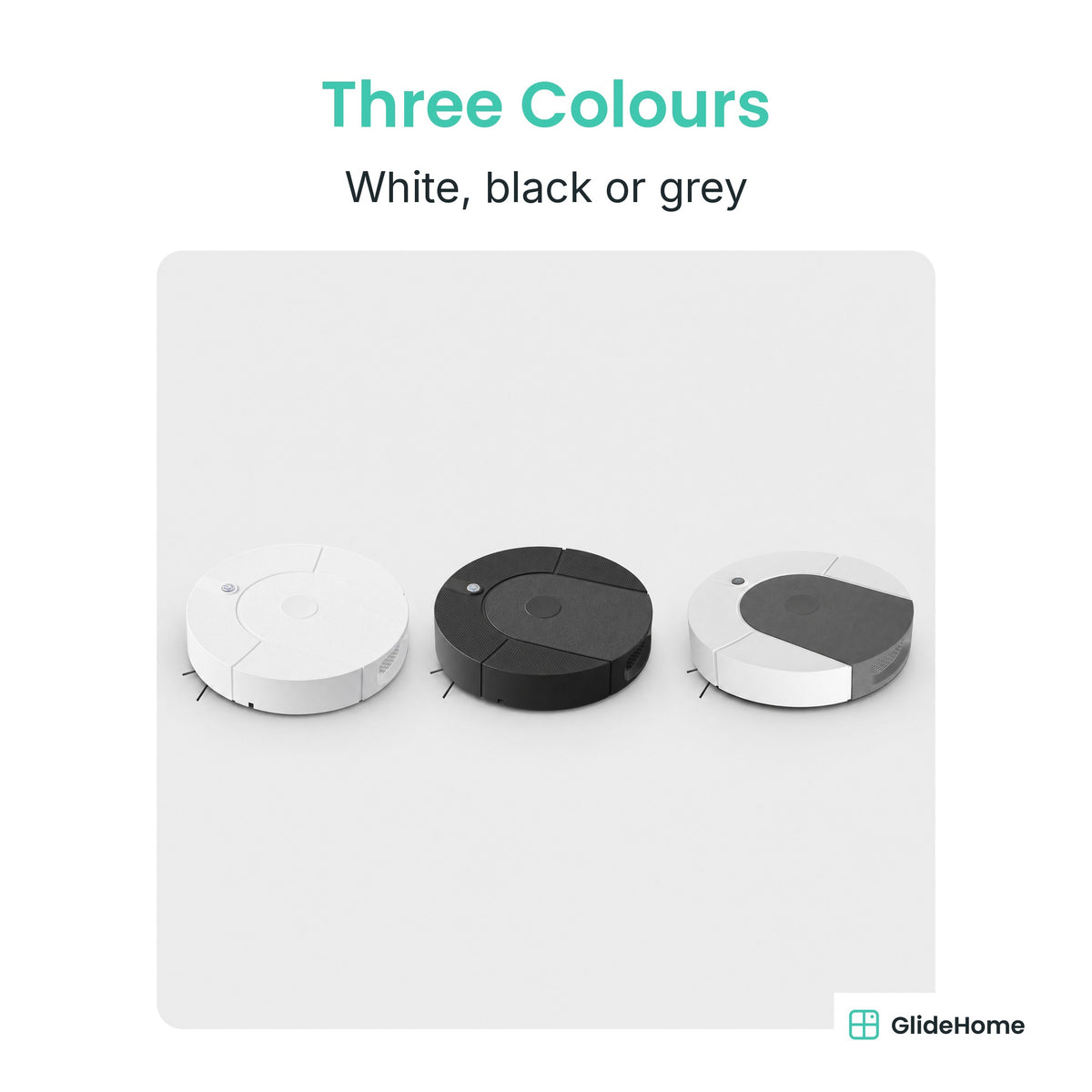 Robot Vacuum and Mop - Three Colours. White, black or grey