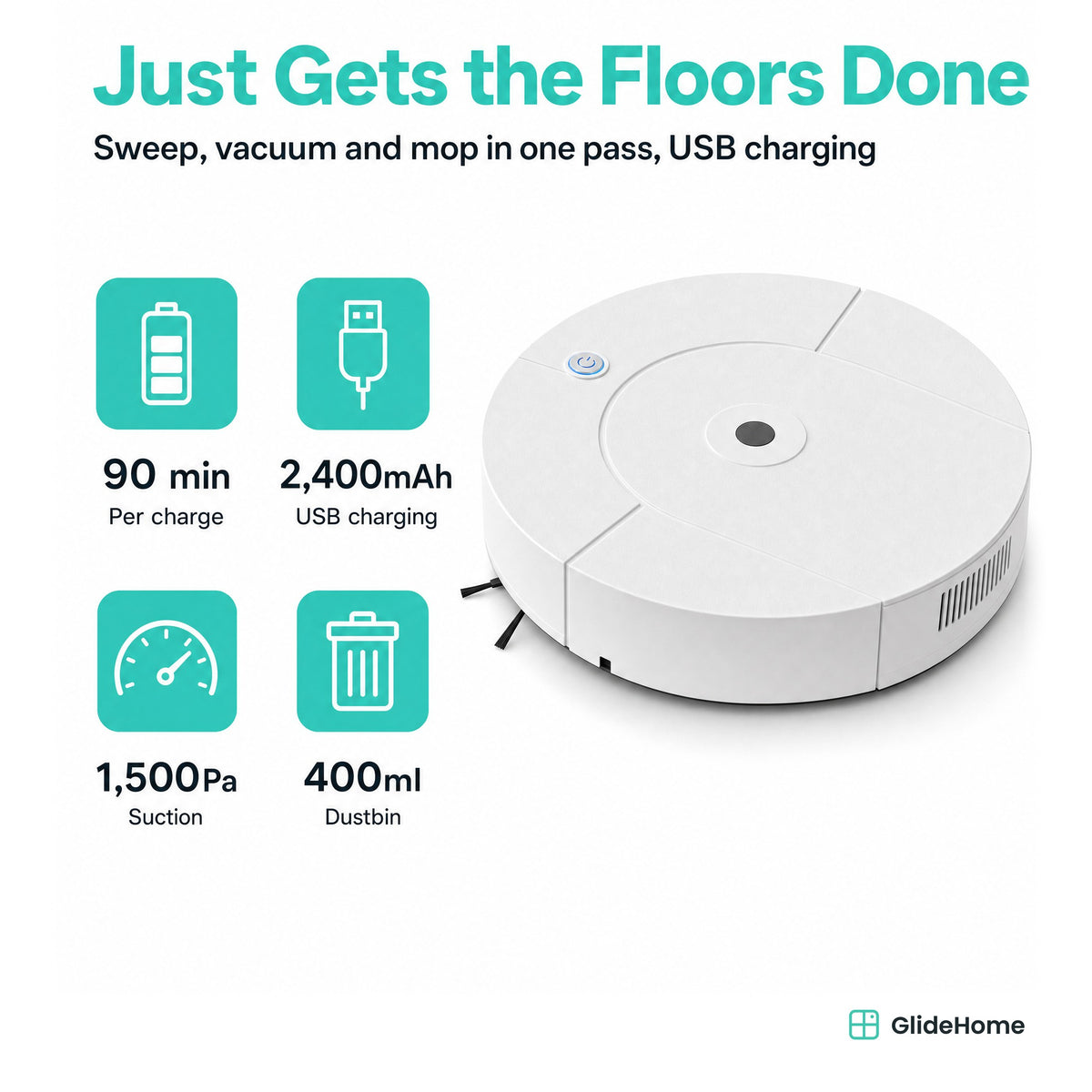 Robot Vacuum and Mop - specifications