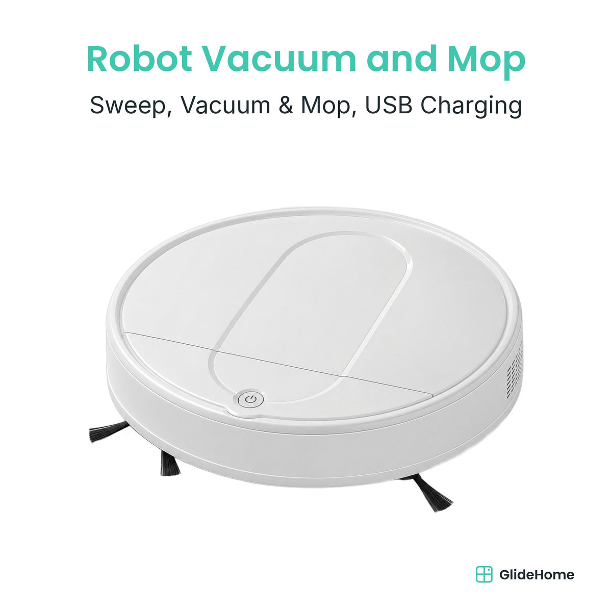 Robot Vacuum and Mop Lite in white - Sweep, Vacuum & Mop, USB Charging
