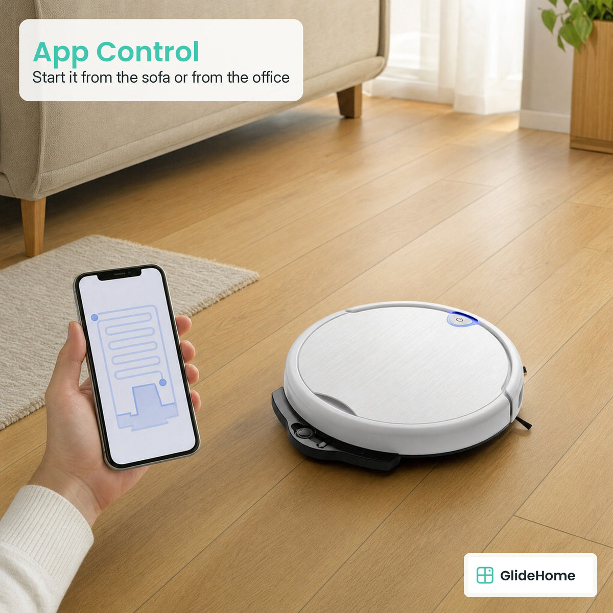 Robot Vacuum and Mop Pro - App Control. Start it from the sofa or from the office