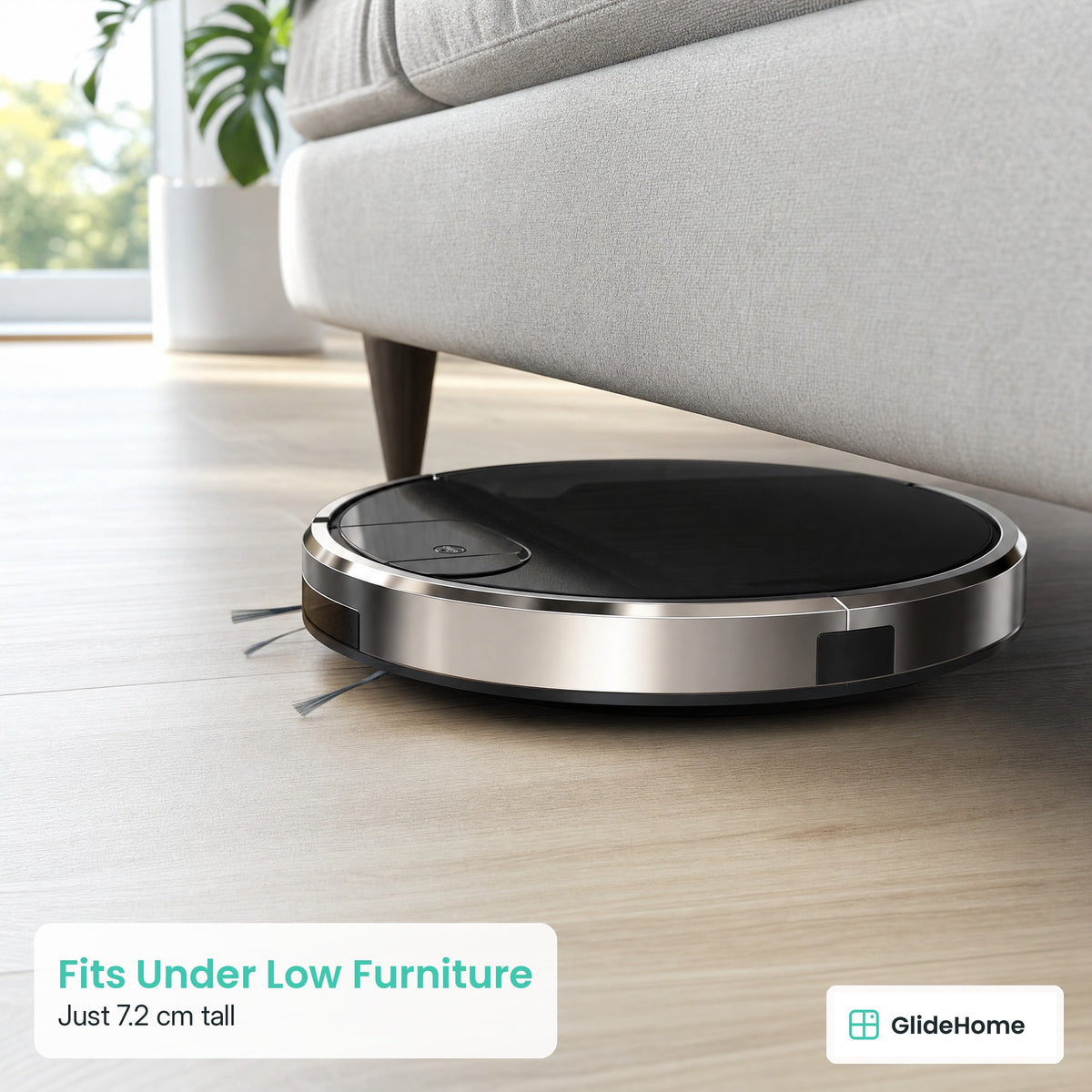 Robot Vacuum and Mop with Remote and Charging Dock - Fits Under Low Furniture. Just 7.2 cm tall
