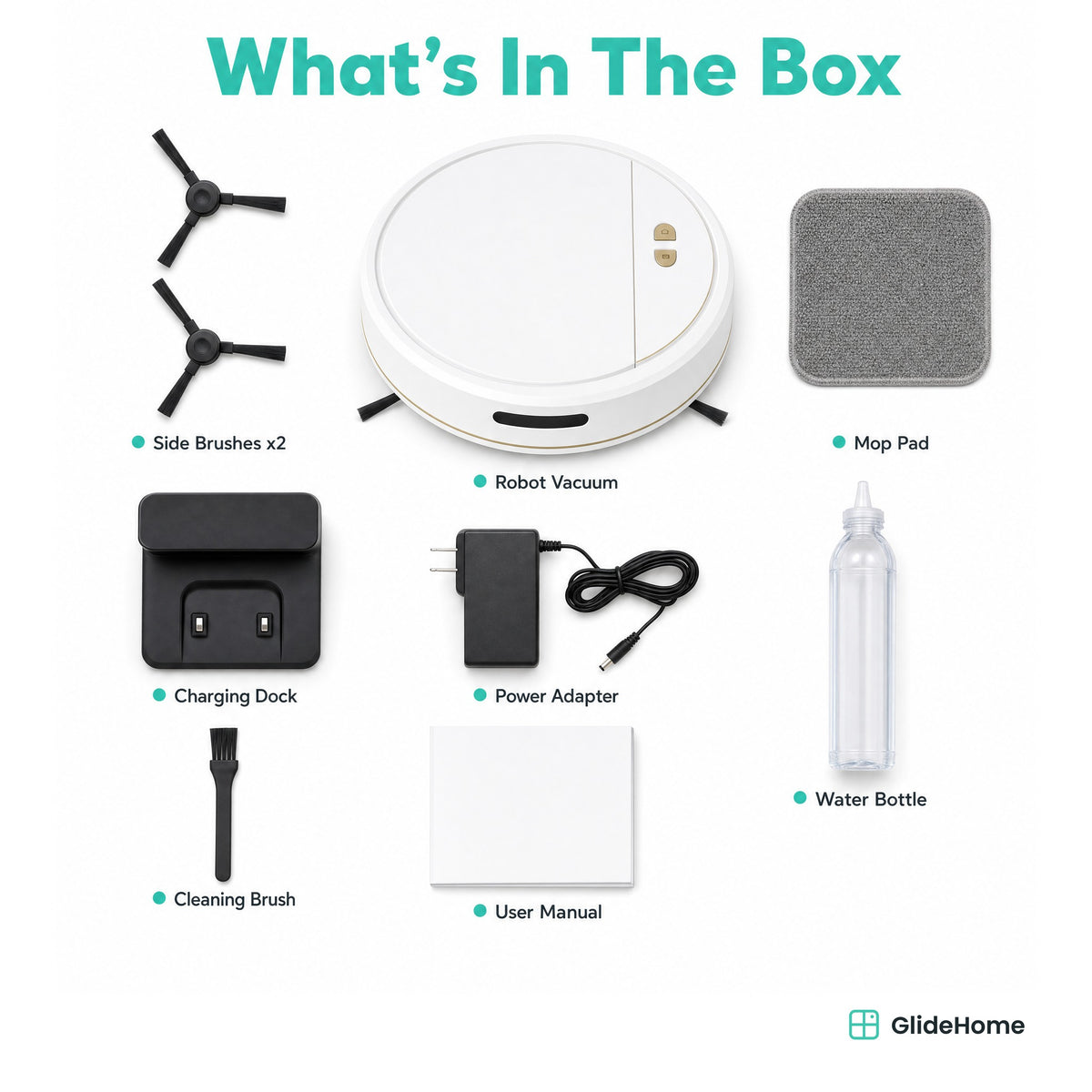 Smart Robot Vacuum and Mop - what's in the box