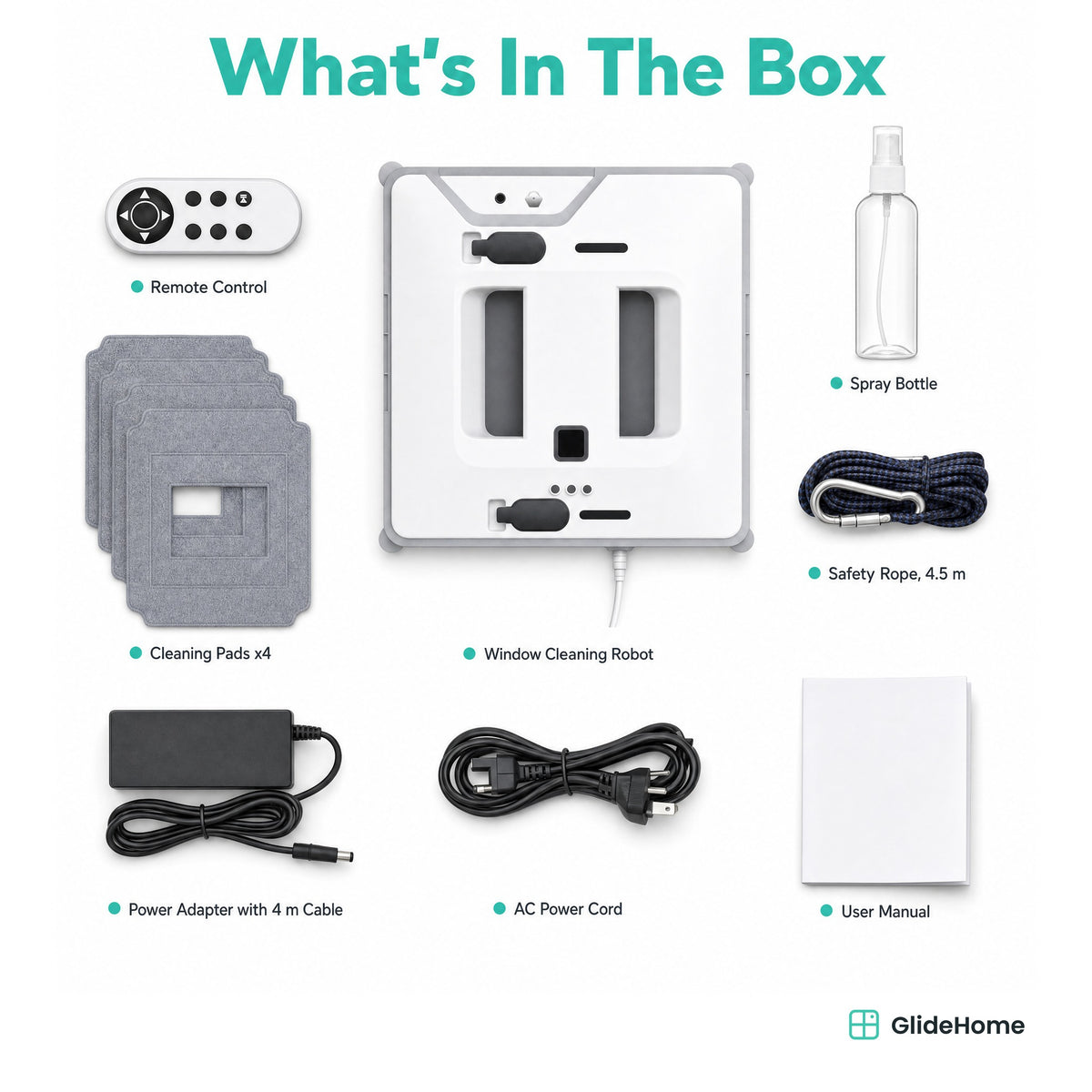 Smart Window Cleaning Robot - what's in the box